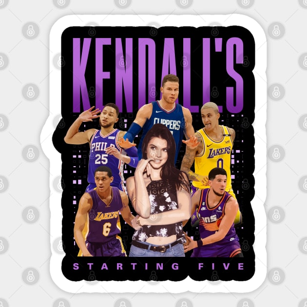 Kendall's Starting Five Sticker by Juantamad